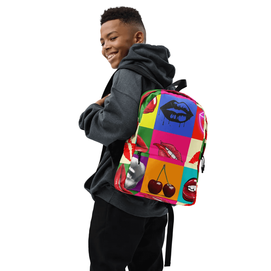 Luscious Lips and Cherries All-Over Print Backpack product image (7)