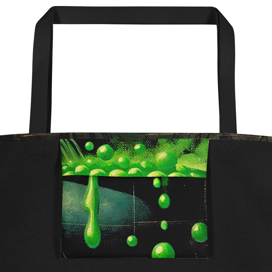 Cauldron Monster Large Halloween Tote Bag (Distressed Look) product image (2)