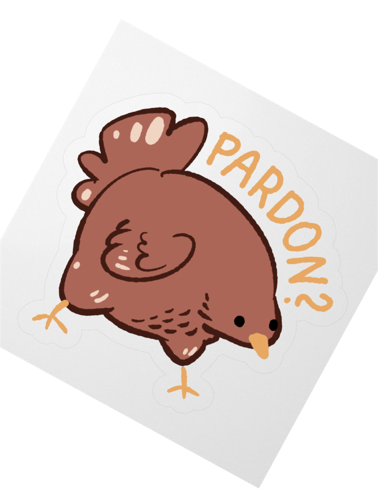 Nuna's chicken "Pardon?" sticker product image (4)
