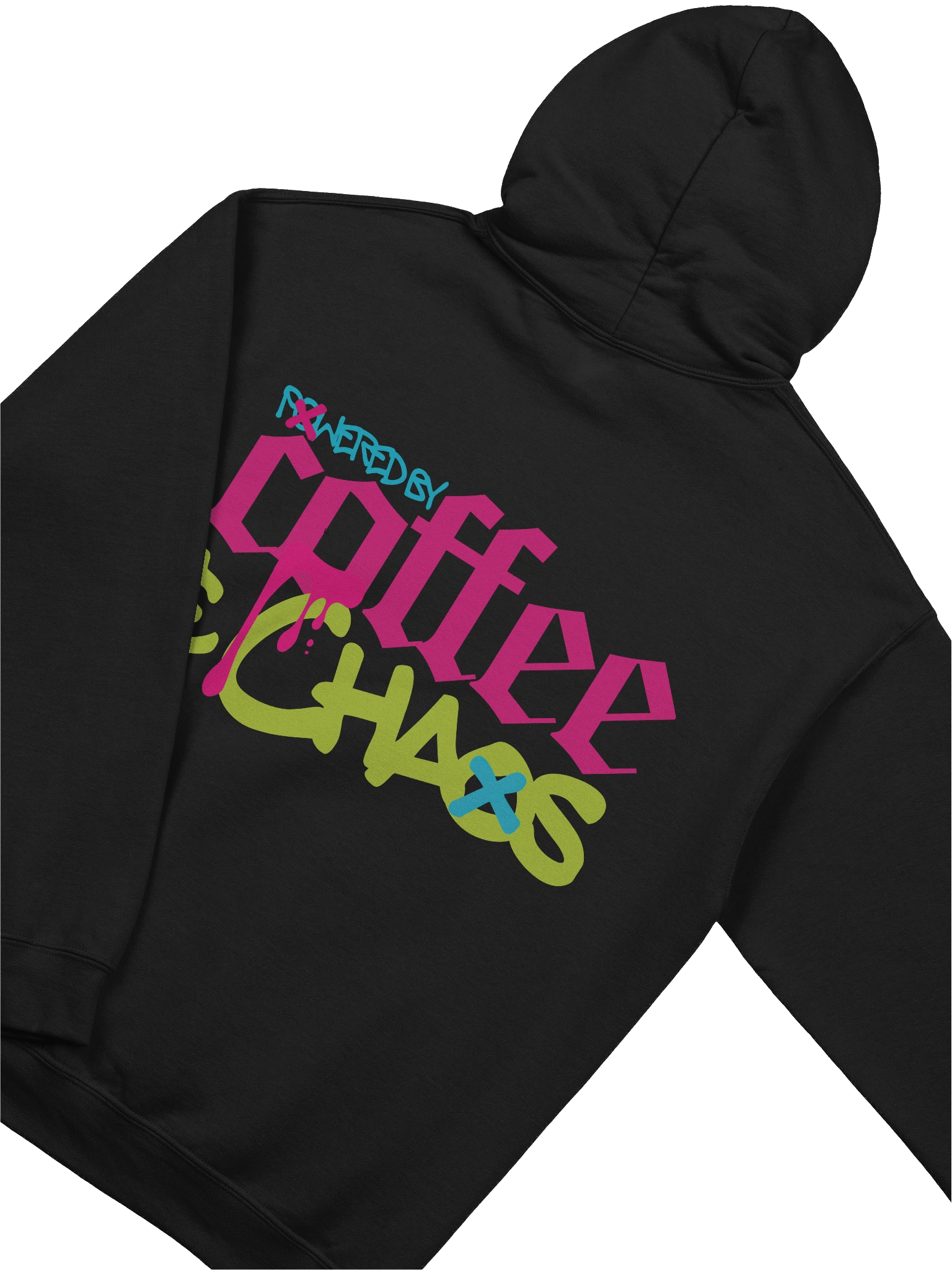 Powered by Coffee & Chaos Streetwear Hoodie product image (4)