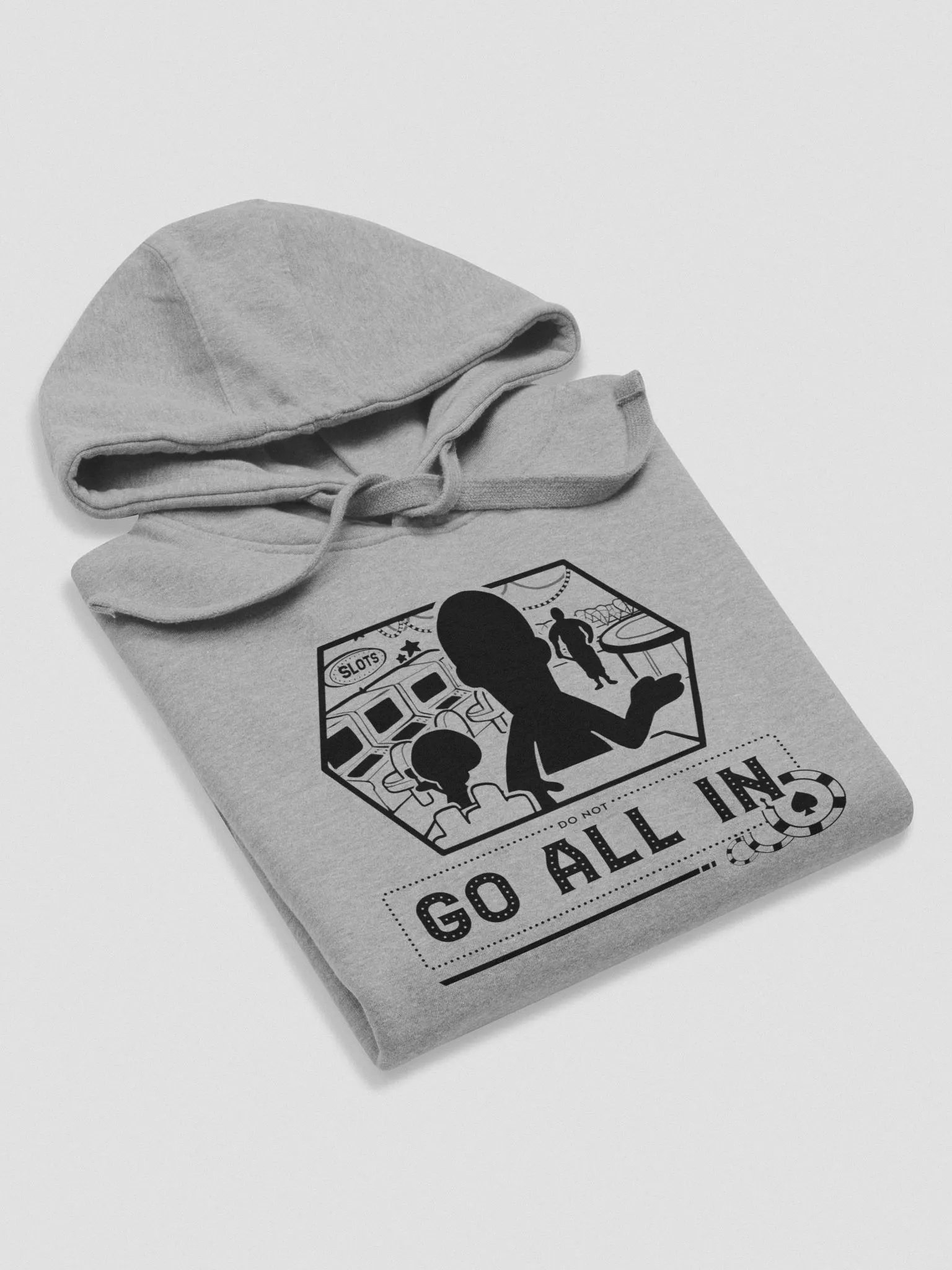 DO NOT GO ALL IN Hoodie Black Logo product image (22)