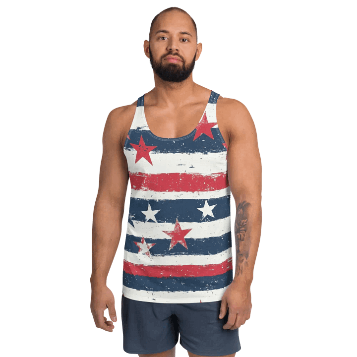 Geaux 31 - Vintage Stars & Stripes Pattern Men's Tank Top product image (1)