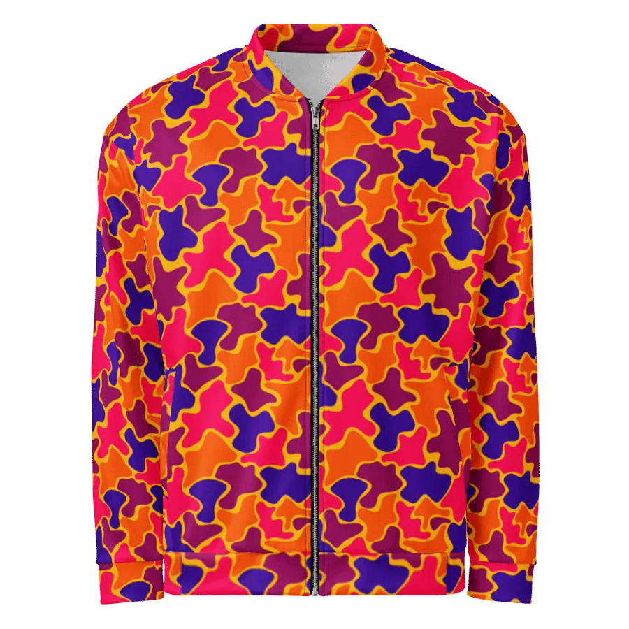Multi Colored Pattern Blobs Bomber Jacket product image (1)