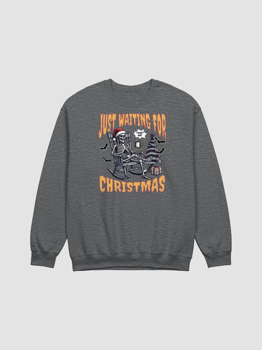 Just Waiting For Christmas Santa Skeleton Rocking Chair Sweatshirt product image (1)