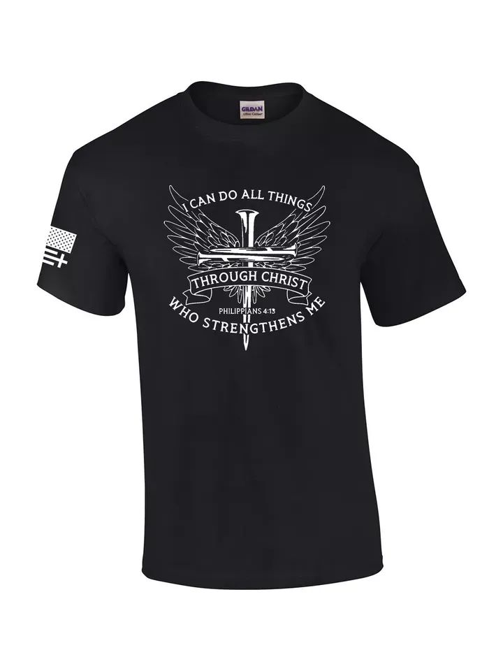 Mens Christian I Can Do All Things Through Christ Philippians 4:13 Short Sleeve product image (1)