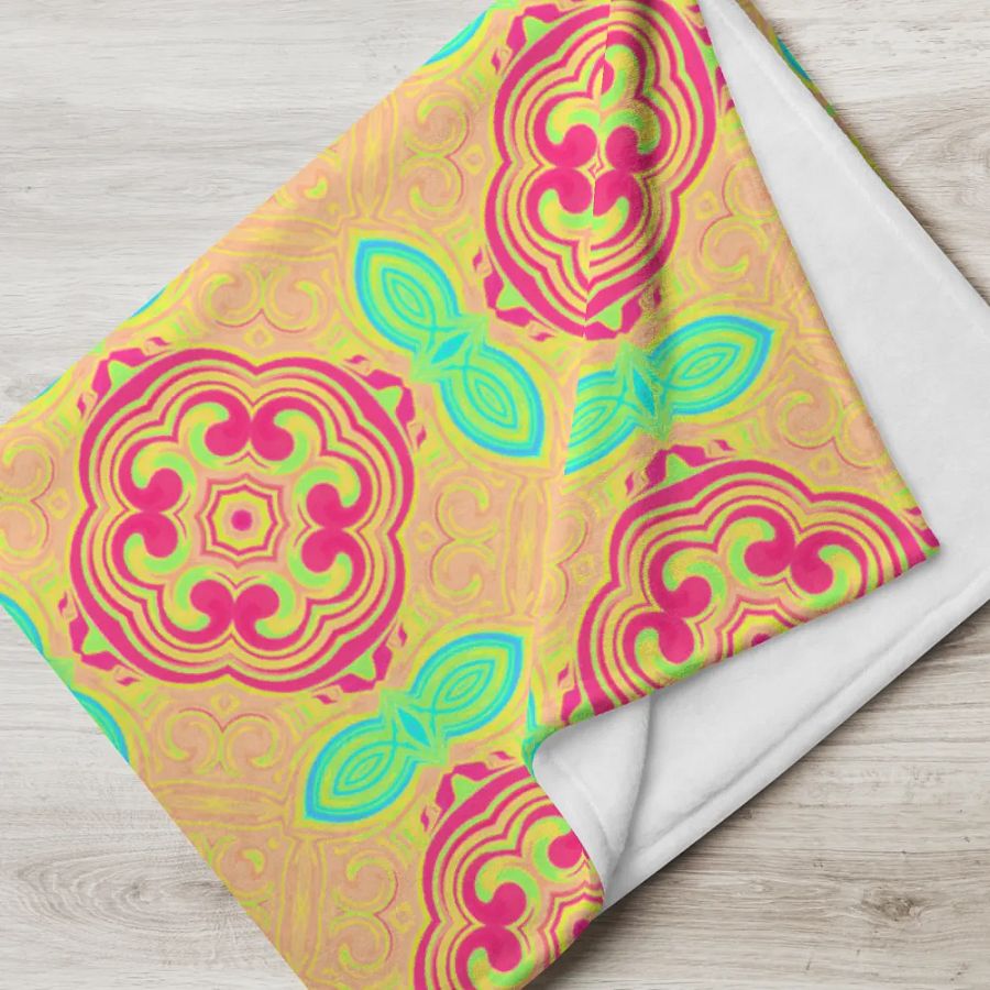 Bright Abstract Flower Blanket product image (4)