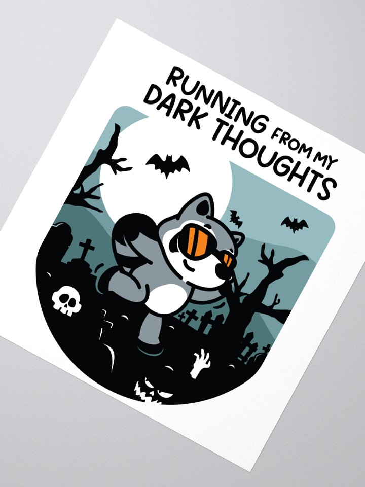 Running From My Dark Thoughts Sticker product image (4)