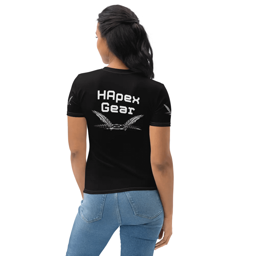 White HApex Gear White Logo Cancer Awareness Orange Ribbon. Black Women's Crew Neck T-Shirt product image (7)