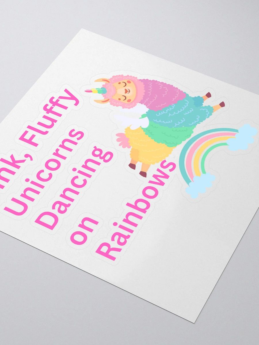 Pink, Fluffy Unicorns- Sticker product image (9)