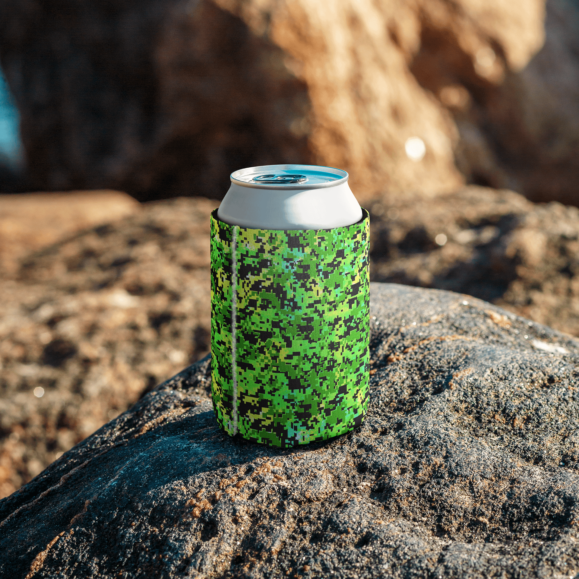 Pixelated Camo Can Cooler product image (8)