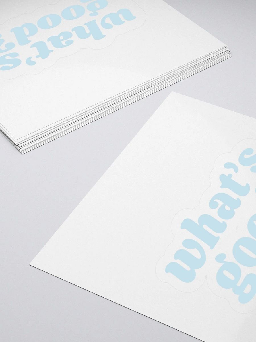 "What's Good?" Kiss Cut Sticker (Blue) product image (12)