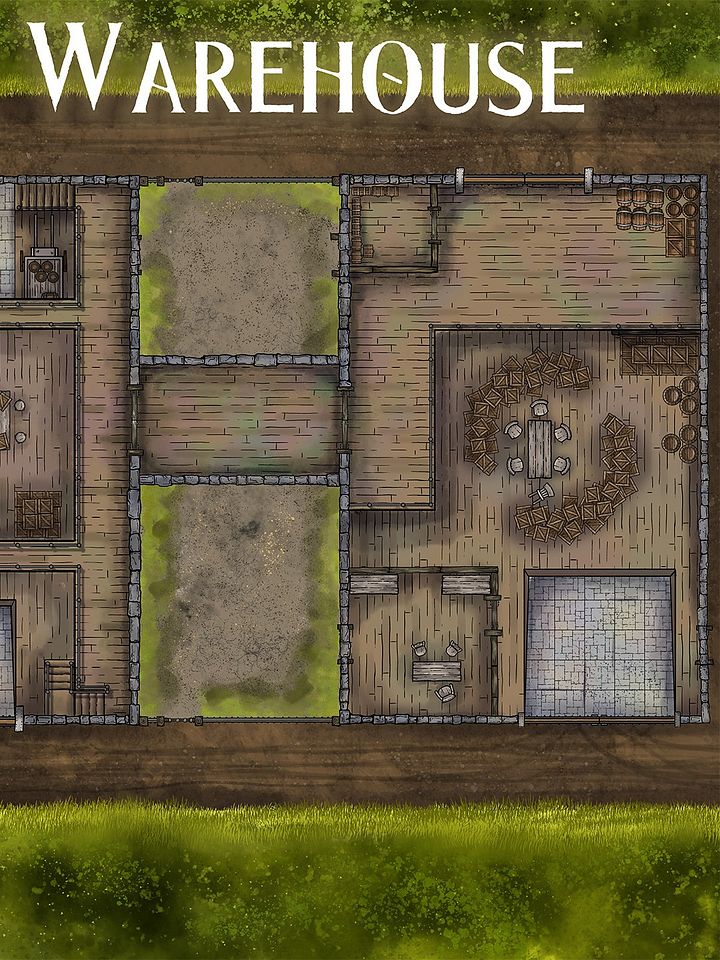 The Warehouse Battlemap: Hidden Adventures Within product image (1)