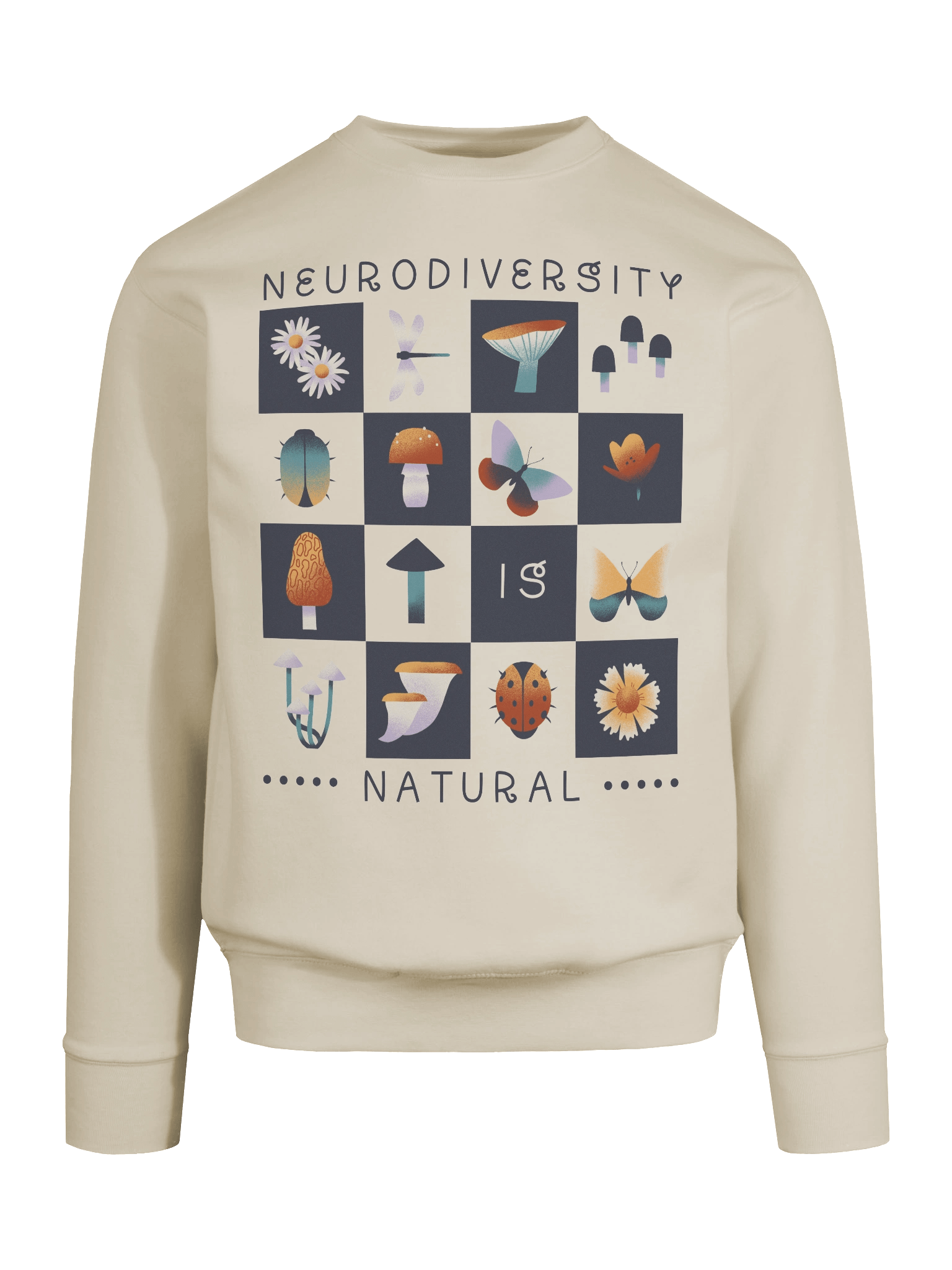 Neurodiversity Is Natural Unisex Crewneck in Ivory Color product image (9)