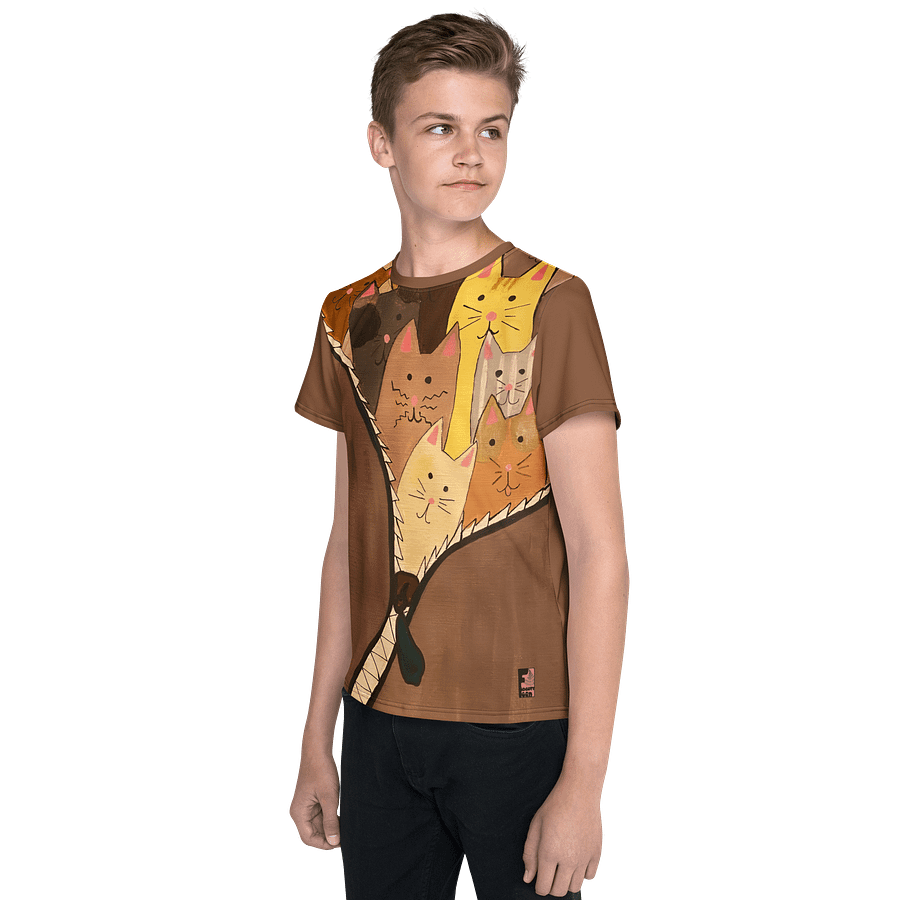 "Unleash The Cats" Youth Tee (Brown) product image (3)