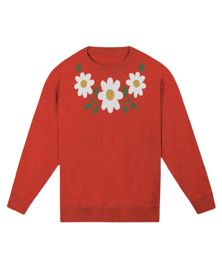 Flower Knitted Relaxed Sweater 2/3 product image (1)