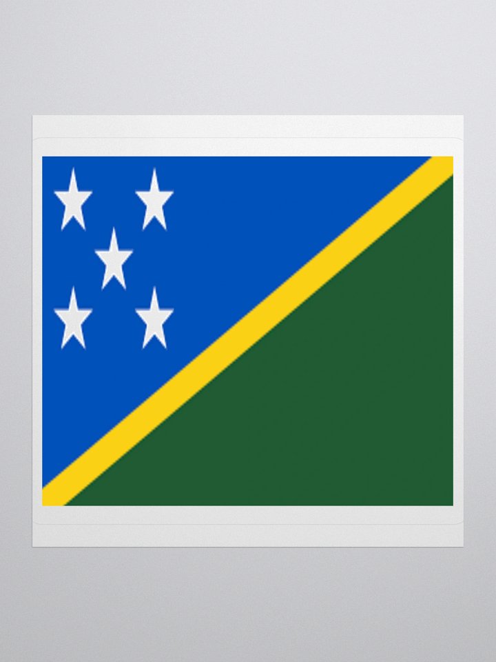Exclusive Solomon Islands Flag Kiss-Cut Stickers - High-Quality Vinyl, Multiple Sizes product image (2)