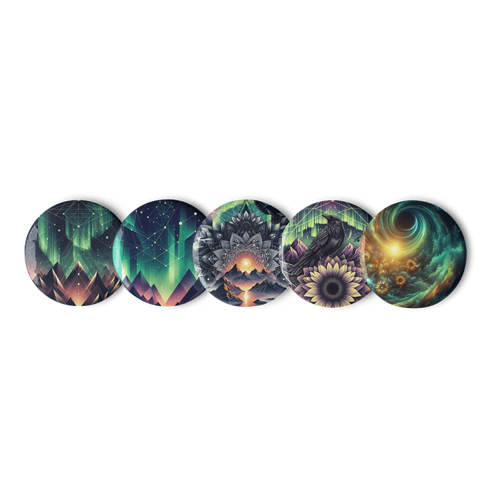 Aurora Lights Pin Button Set product image (1)