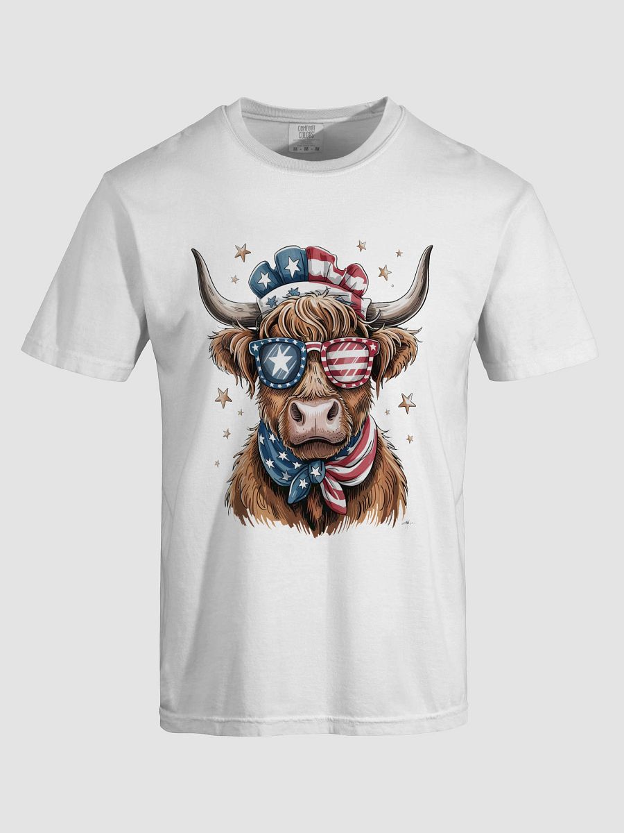 Men's Highland Coo July 4th T-Shirt product image (5)