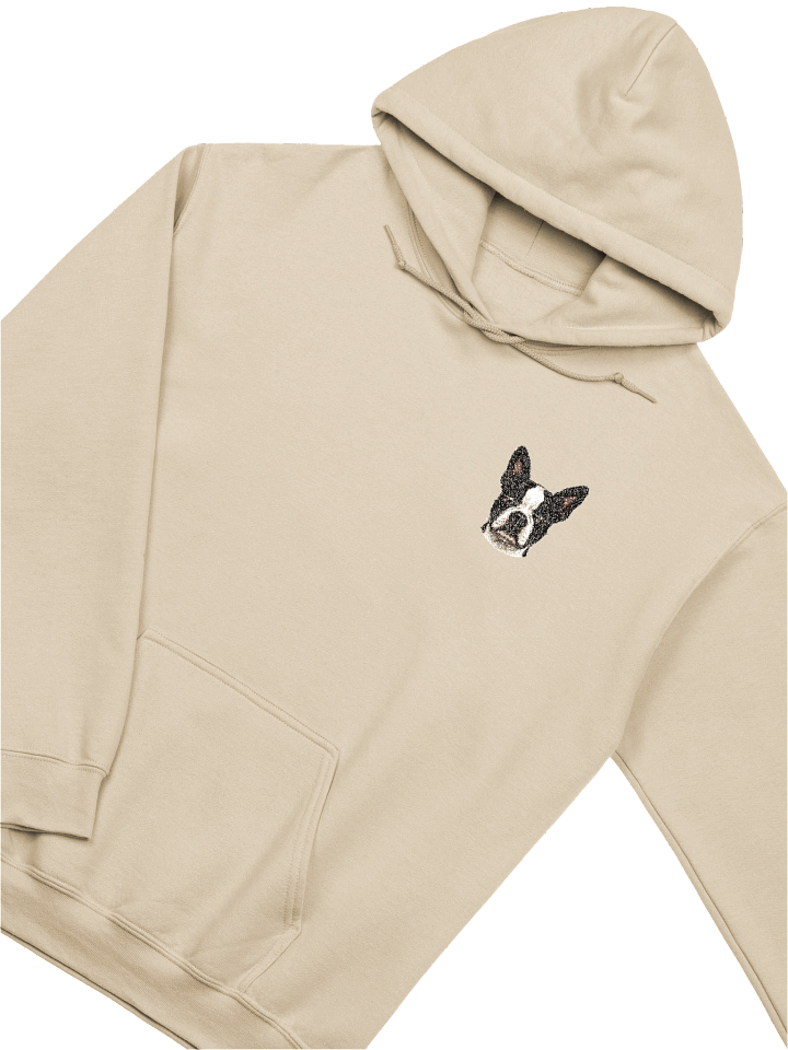 Embroidered Boston Terrier Face Unisex Hoodie product image (2)