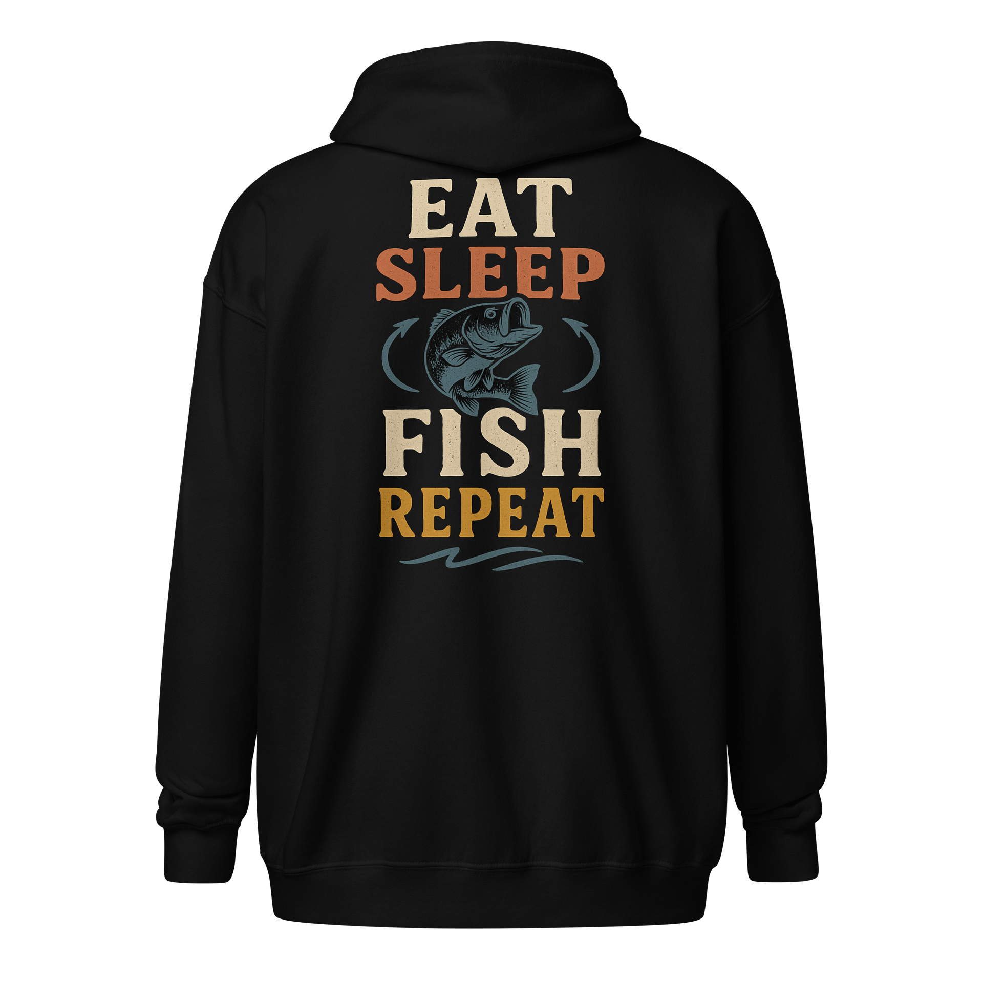 Eat Sleep Fish Repeat Zip Hoodie – Classic Fisherman’s Motto Hoodie product image (1)