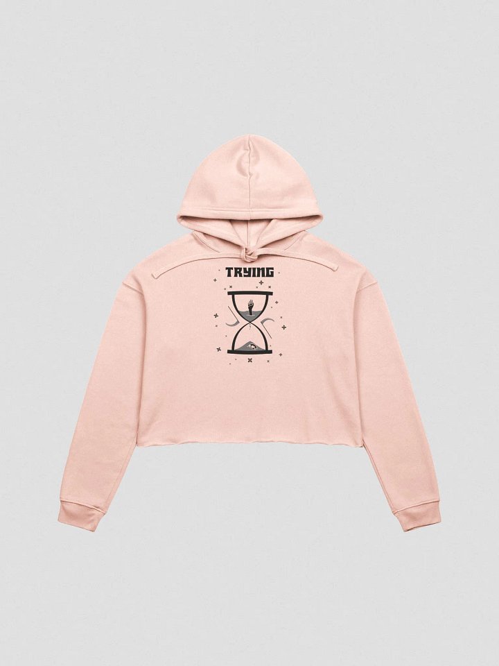 Trying Times fleece crop hoodie product image (2)