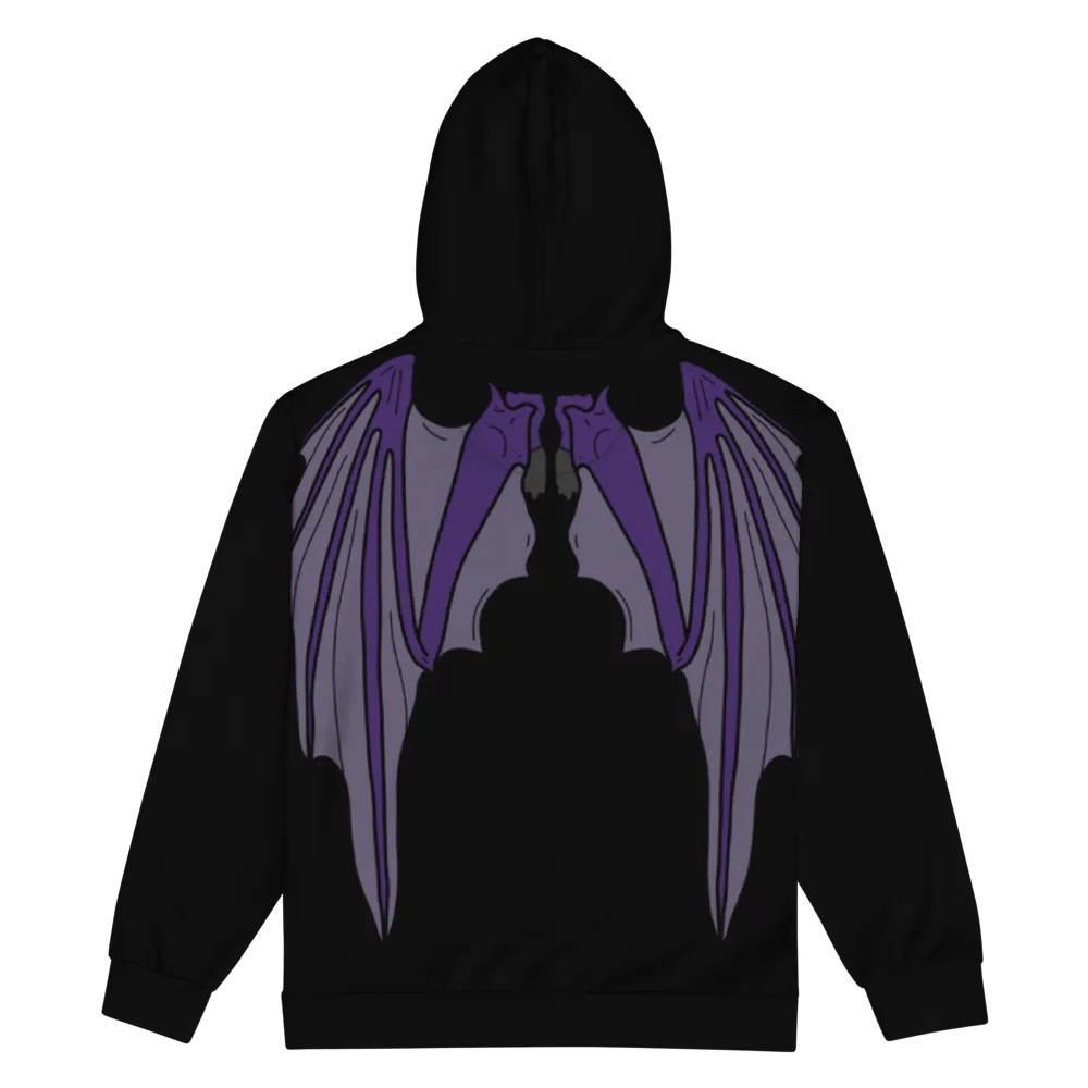 Demon wings zip up hoodie product image (2)