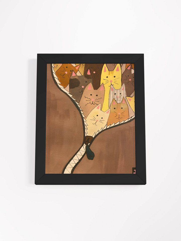 "Unleash The Cats" Framed Poster Print (Brown) product image (1)