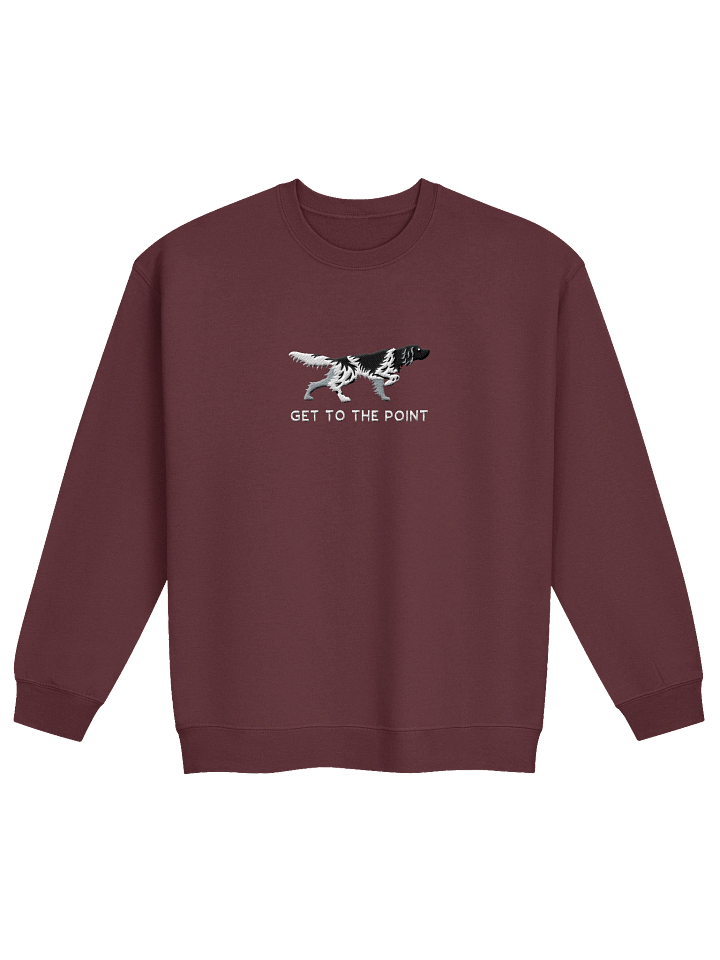 Get to the Point Sweatshirt (Embroidered) of a Large Münsterländer(Black & White) product image (1)