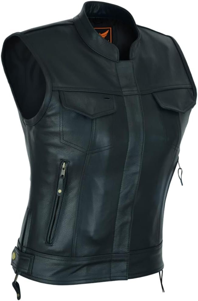 Leather Biker Vest [LADIES] product image (2)
