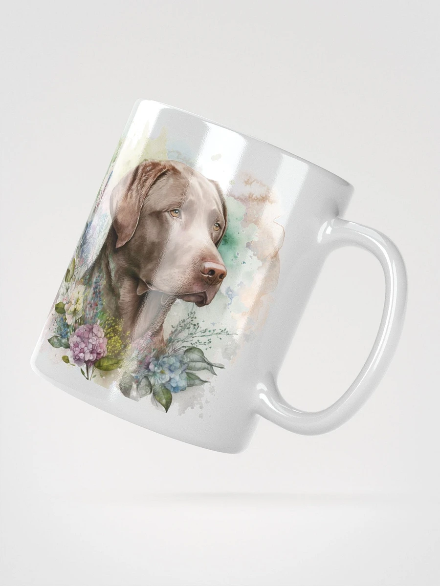 Beautiful Chocolate Lab Watercolor Floral Mug product image (3)