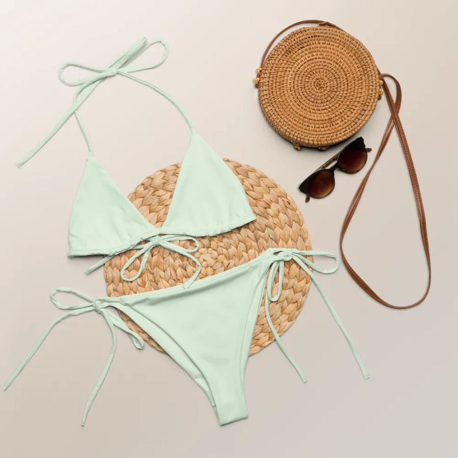 Mint Green String Bikini product image (8)