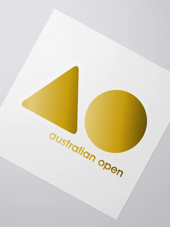 Australian open Gradient Gold Kiss Cut Stickers product image (6)