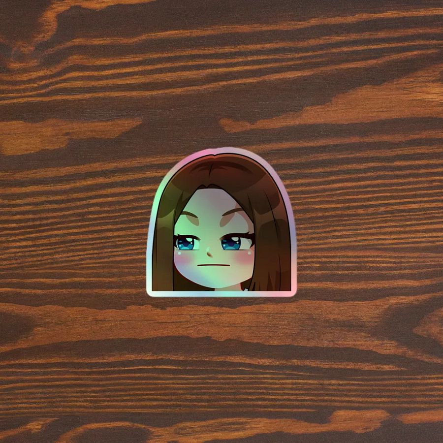 Hmmm Emote Holographic Sticker product image (3)