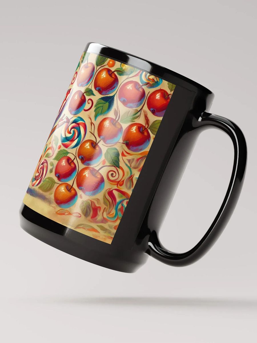 Happy Caramel Apple Coffee Cup - 15 oz Black Glossy Mug product image (3)