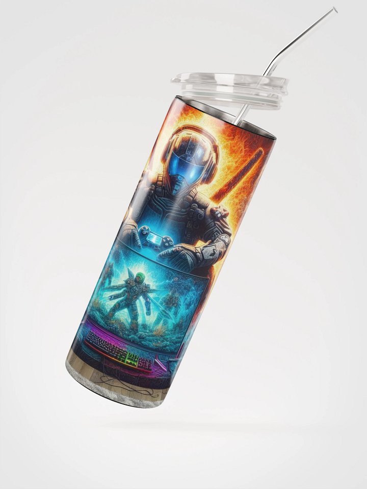 Neon Sci-Fi Gaming Stainless Steel Tumbler product image (2)
