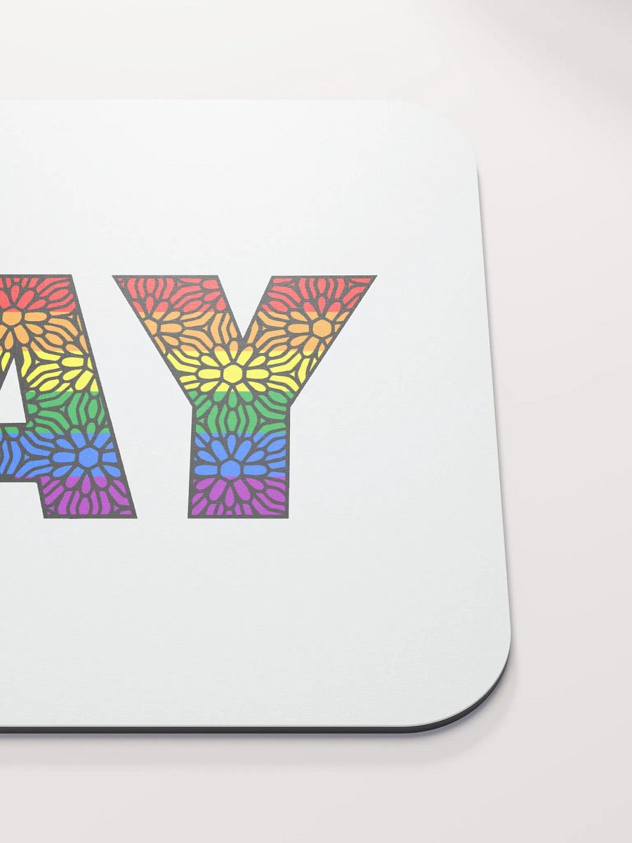 GAY Pride Colors and Flowers Mousepad product image (5)