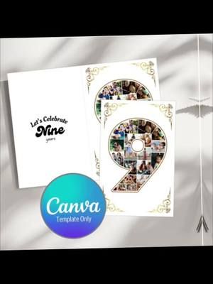 Got a 9 year celebration coming up? #photocardcollection #number9 #photocards #memorycard #photocollage #canvatemplates #viralvideos #fyp 