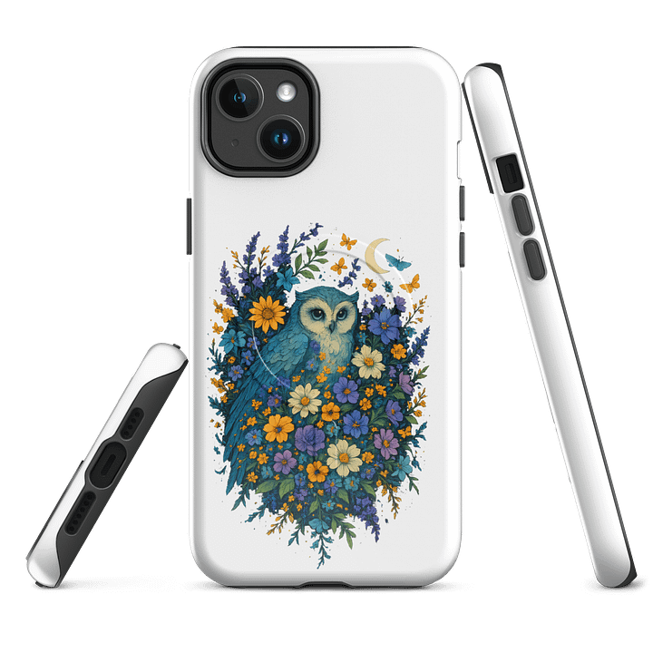 Cottagecore Owl MagSafe® iPhone Case With Wildflowers And Moon product image (2)