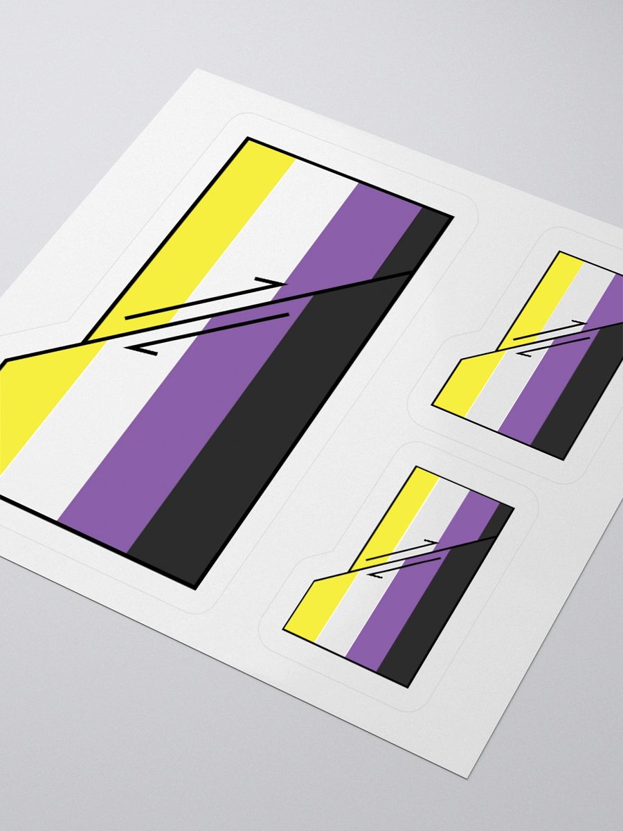 Faulted Pride Flags- Non Binary Sticker product image (3)