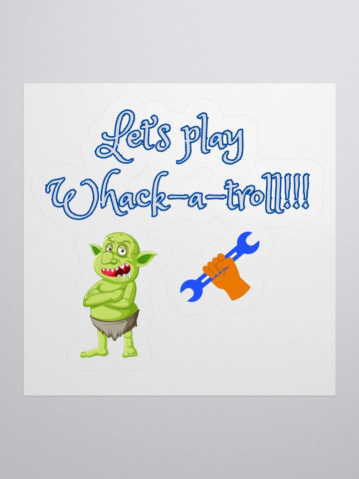 Whack-a-Troll Kiss Cut Stickers product image (1)