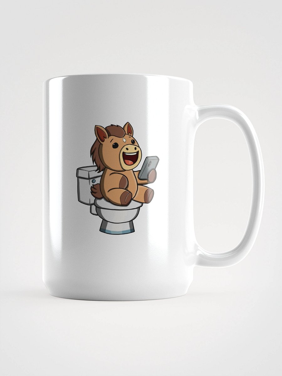 Doomscrolling on the Throne | Funny Horse Toilet Mug product image (1)