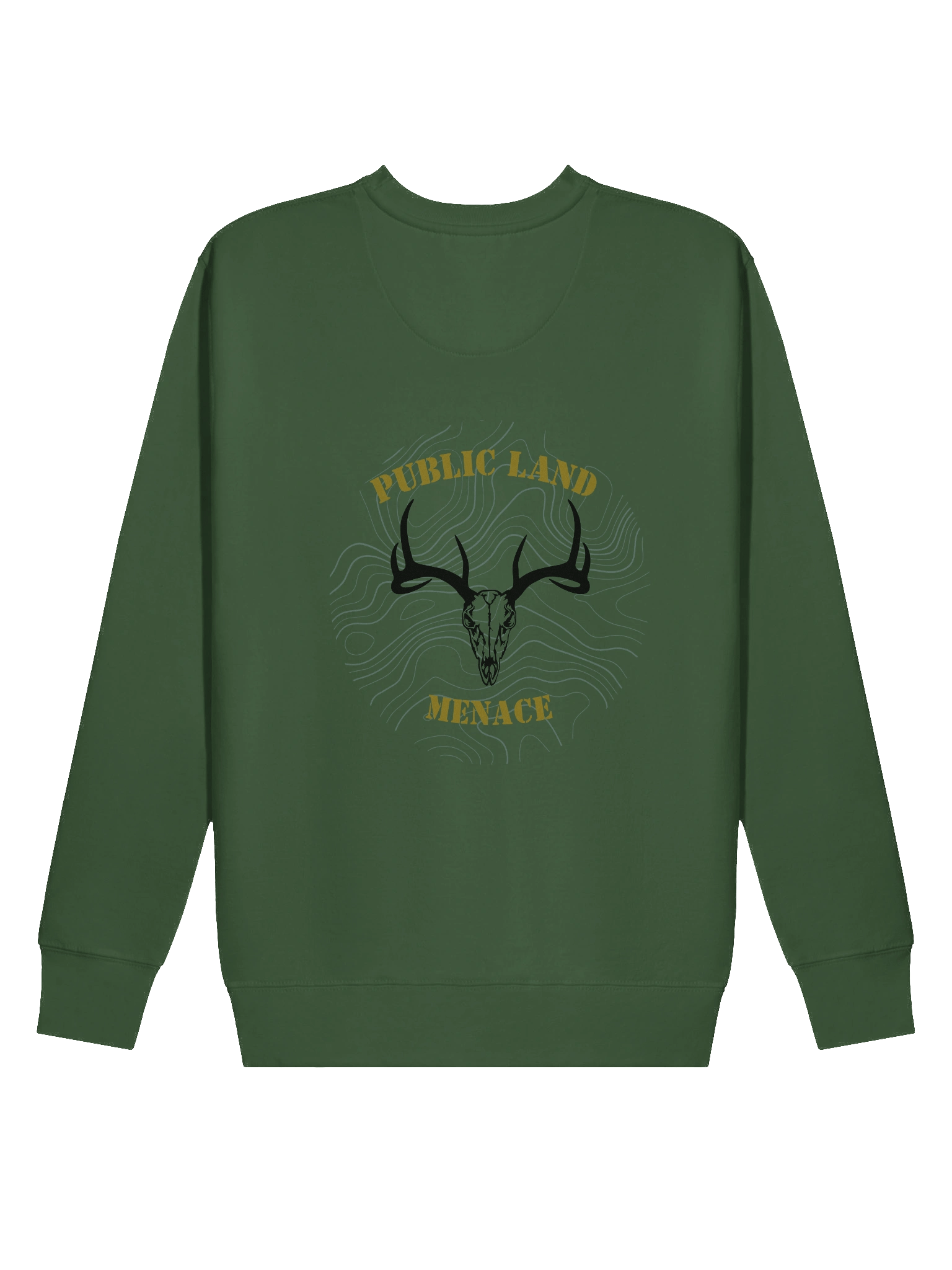 Public Land Menace Skull Antlers Hunting Crew product image (5)