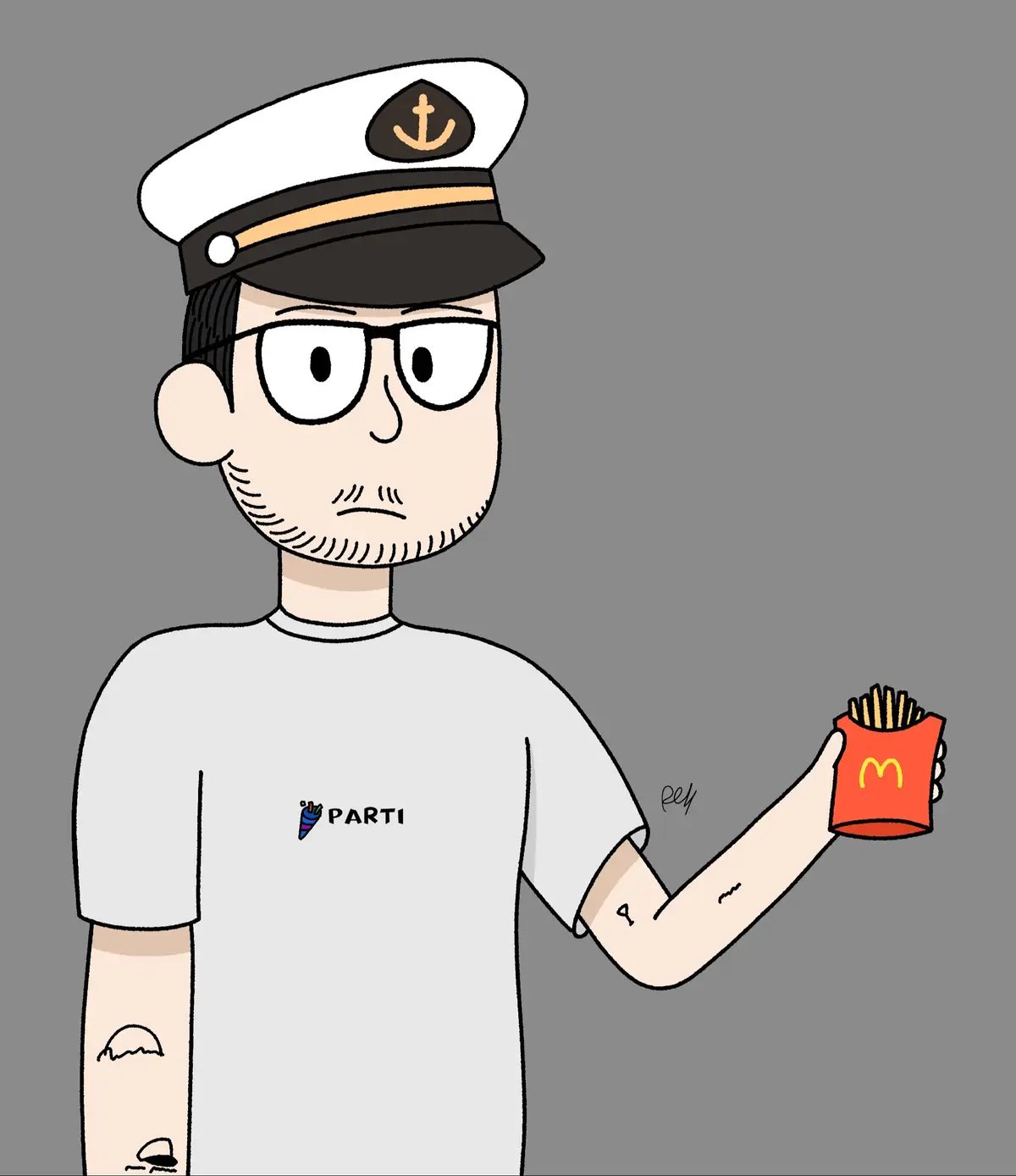 I know for a fact that @Joshua Block would frequent the Salty Maiden. #art #myart #noai #joshuablock #worldoftshirts #putthefriesinthebag #hilda #hildatheseries 