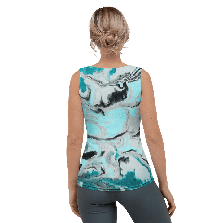 Fluid Turquoise Art Tank Top product image (2)