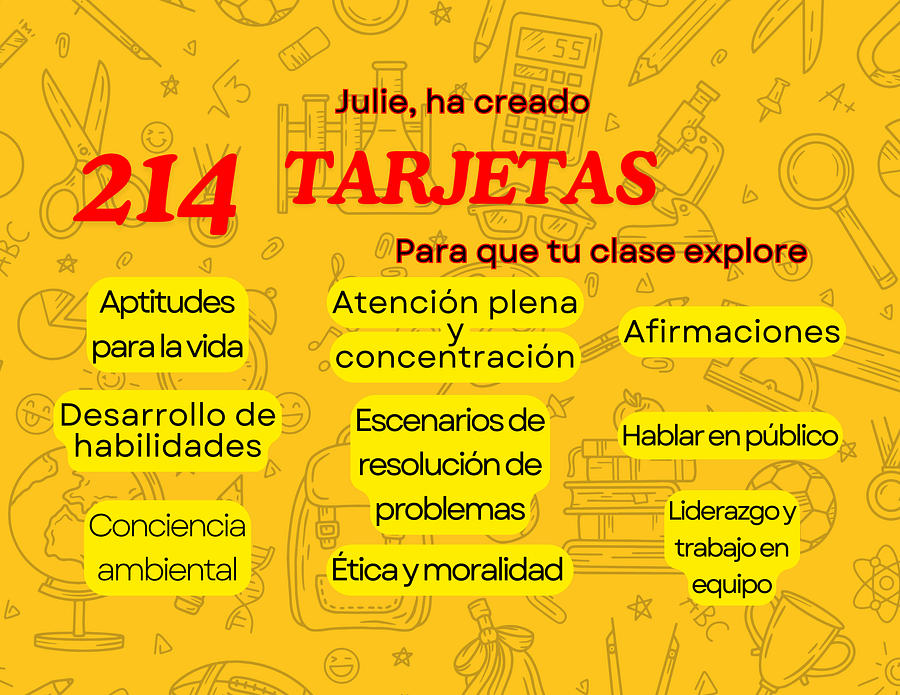 214 Tarjetas, una selección de tarjetas para un mejor desarrollo de profesores y alumnos product image (1)