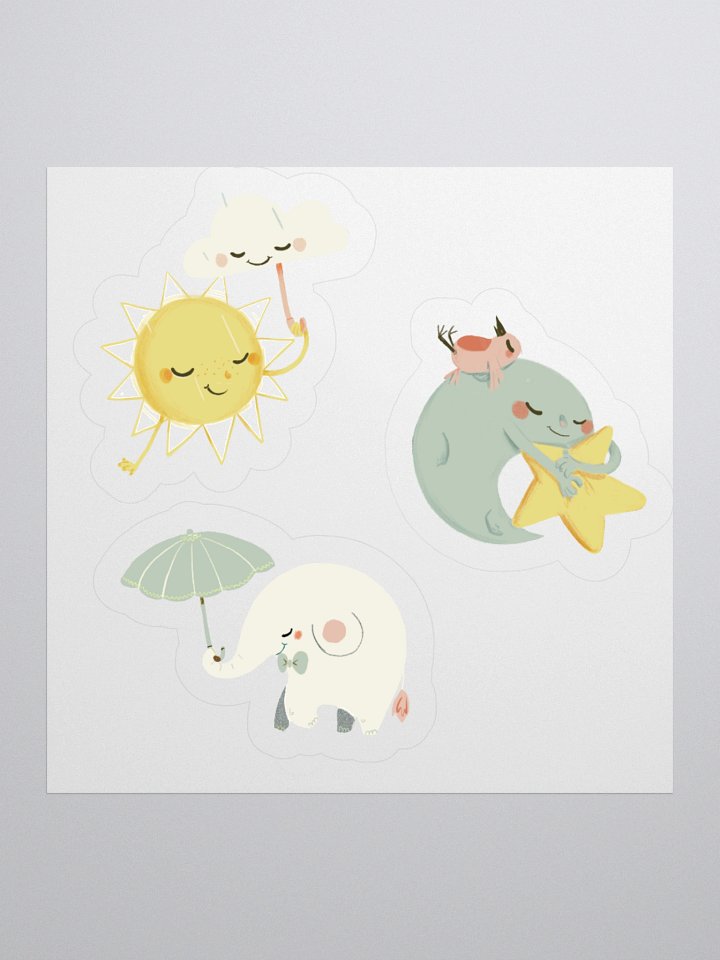 Sweet Dreams – Nursery Wall Sticker Set with Moon, Sun & Friends product image (3)