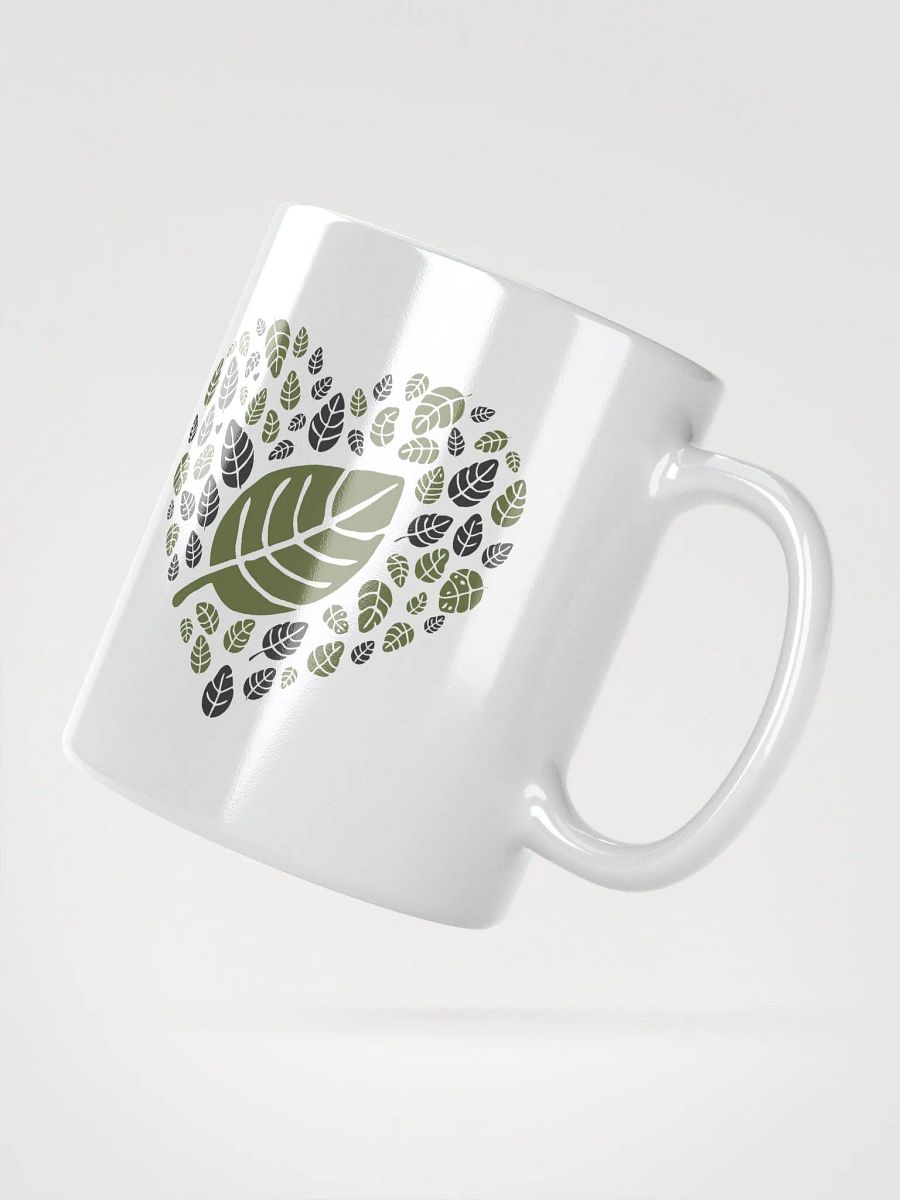 Heartfelt Leaves White Glossy Mug product image (4)
