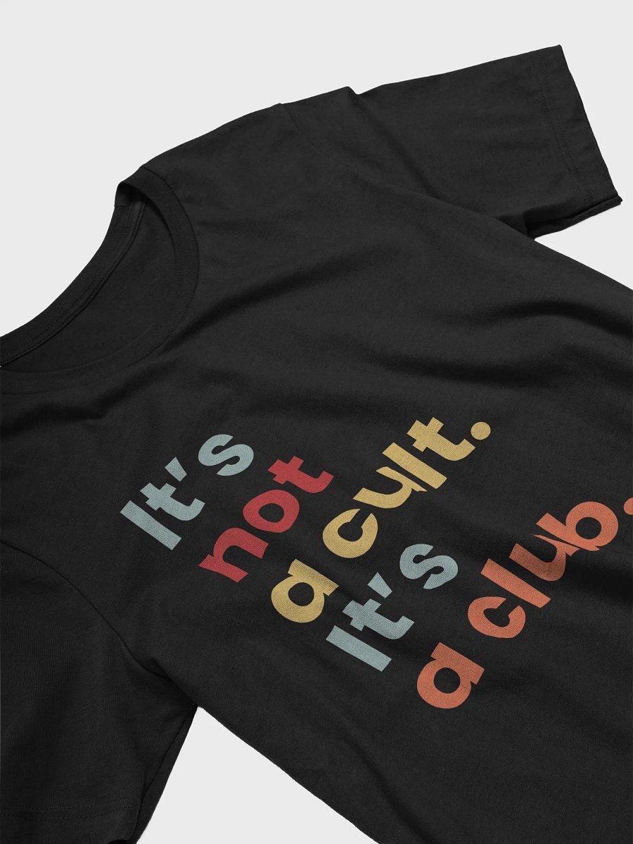 “It’s Not a Cult, It’s a Club” Statement Tee – Aesthetic Graphic Shirt – Funny Retro Cult Club T-Shirt – Sarcastic Humor Gift for Friends product image (52)