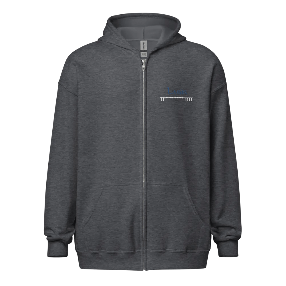 Laois Scholastic Style Ogham embroidered Zip Hoodie product image (3)