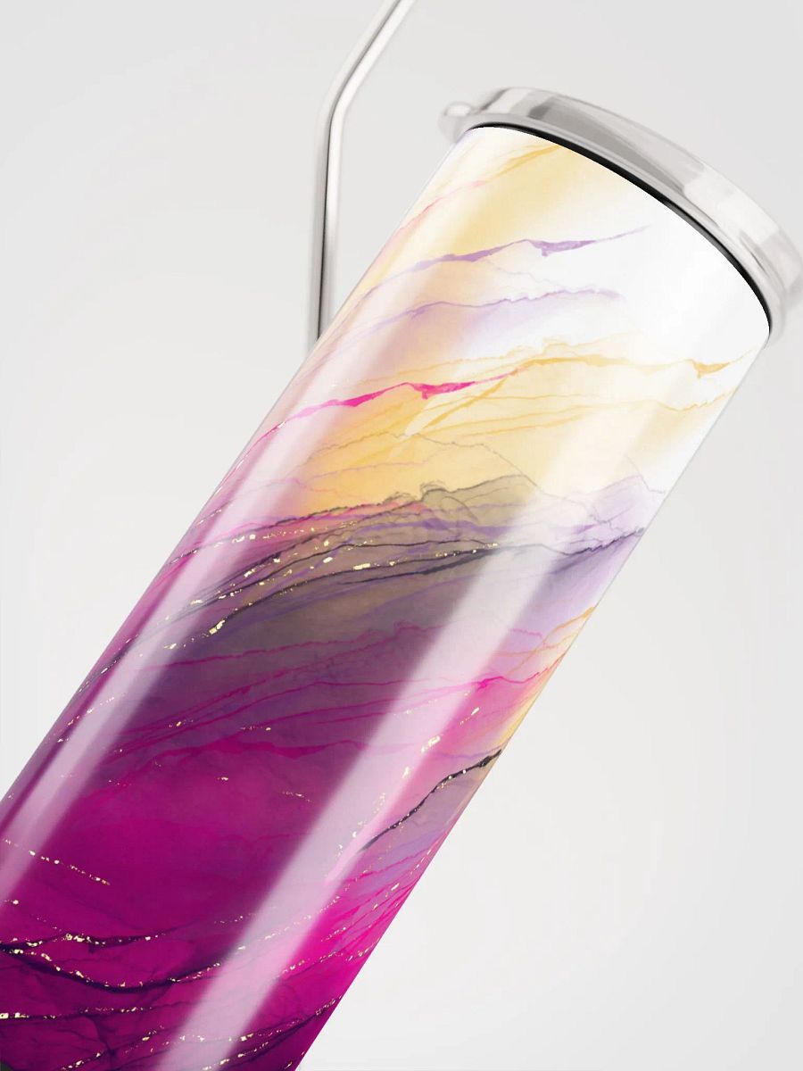 Bumblebee Blush: Pink & Yellow Gold Whispers Tumbler product image (5)